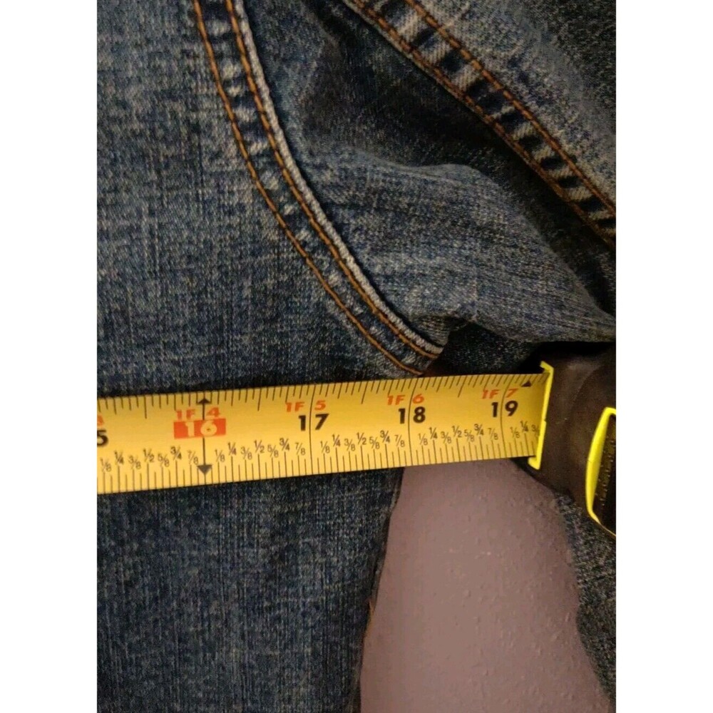 Levi Strauss Levi's Blue Tailored Lightly Distressed Denim Jacket Womens Medium - Picture 8 of 9
